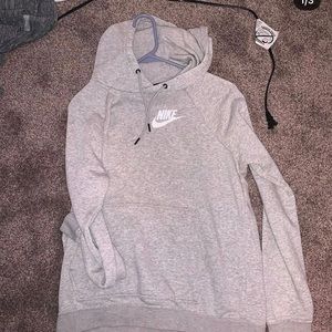 Grey nike fleece hoodie